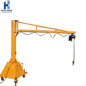 Grúa Giratoria de Brazo Articulado Hugecrane a Precio Económico, Grúa Portátil Pequeña con Rotación de 360 Grados, Columna Fija, 5 Toneladas, 6 m de Alcance - Product Image 4