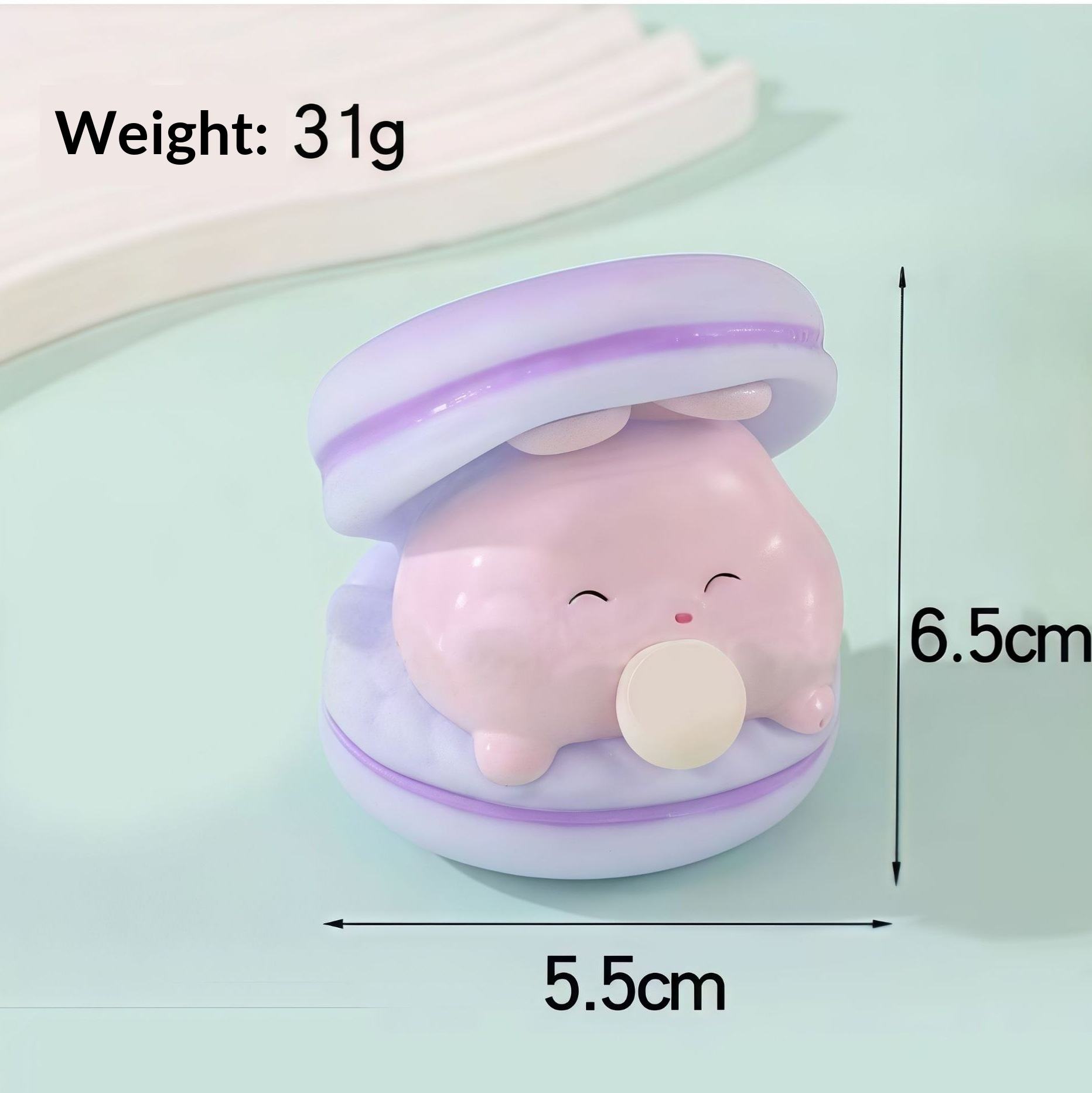 Cartoon Macaron Hamburg Bubble Popping Squishy Stress Relief Toy for Kids Adults-Plastic Squeeze Music Spit Bubbles Effect BPA
