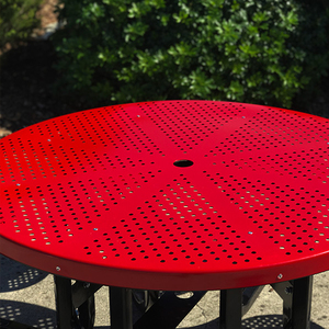 Mesa de Parque Metálica Comercial para Exteriores con Bancos, Mesa y Sillas de Ocio para Exteriores - Product Image 2