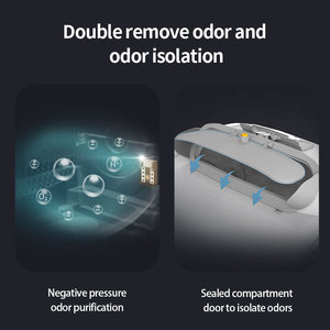 Nieuwe Kleur Grijze Slimme Kattenbak Met Wifi Geur Controle 65l Grote Ruimte Zelfreinigende Automatische Kat Toilet - Product Image 4