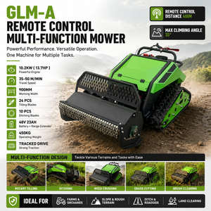 Free Shipping CE Certified Gasoline Remote Control Crawler Lawn Mower All Terrain Mini Brush Cutter With Wide Cutting Width - Product Image 2