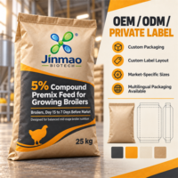 Prémélange composé Jinmao 5% pour poulets de chair en croissance : Minéraux et oligo-éléments pour une nutrition optimisée
