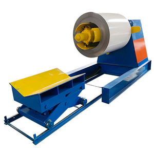 Desbobinador Hidráulico con Estación Hidráulica Independiente y Carro de Carga en Forma de V para Alimentación de Bobinas de Acero Galvanizado - Product Image 1