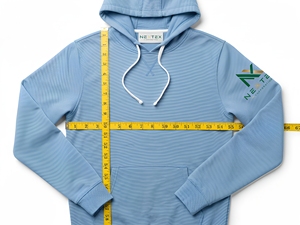 Vente en gros de sweats à capuche côtelés à rayures pour hommes, fabrication sur mesure, guide des tailles du marché américain, spécifications du produit - Product Image 5