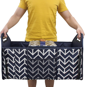 Organizador de Maletero Plegable, Bolsa de Almacenamiento para Auto, Bolsa Refrigerante Aislante con 3 Compartimentos, Bolsa de Carga para Comestibles - Product Image 5