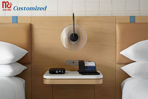 Fábrica Nuevo diseño Apartamento Hotel Muebles 5 estrellas Juegos de dormitorio Hang Zhou Hoteles modernos <span class=keywords><strong>Bet</strong></span> China Panel Juego de dormitorio de alto brillo - Product Image 3