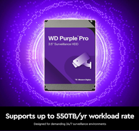 Disque dur interne Purple Pro 18 To - SATA 6 Gb/s, 512 Mo de cache, 3,5 pouces - WD181PURP