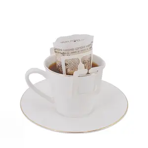 Single Serve Kaffeefilter, Einweg-Filter beutel in Lebensmittel qualität mit hängendem Ohren tropfen für Kaffee und Loseblatt-Tee