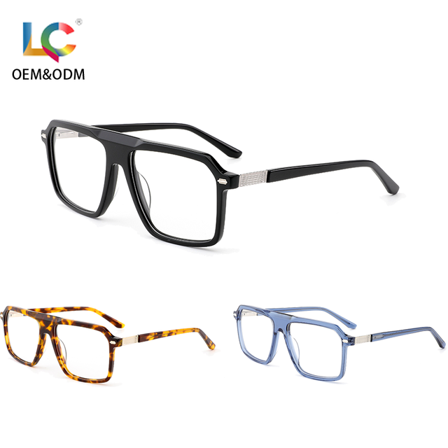 Factory Price Fashion Luxury Oversize Acetate Fram Eyewear With Blue Light Prescription Glasses for Men Women Sports Eyeglasses