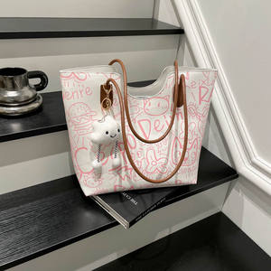 Borsa Tote <span class=keywords><strong>Graffiti</strong></span> di Design Esclusivo per Donna, Nuova Borsa Casual Primaverile a Tracolla con Grande Capacità - Product Image 3
