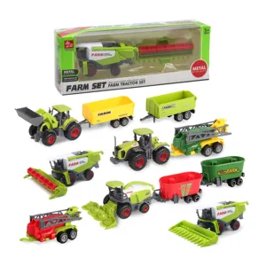 SunQ 1pcs Wholesale Diy farm play set 1:64 alloy tractor toys for kids 2023