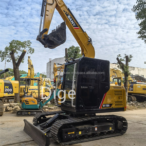 Venta caliente usada SY75C excavadora maquinaria de construcción hidráulica original con precio barato motor Isuzu 7,5 toneladas peso operativo - Product Image 2