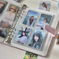 Album photo A5 4 compartiments style coréen étoile scintillante, pour cartes de 3 pouces, livre de collection d'images d'idoles, classeur de photocartes Kpop