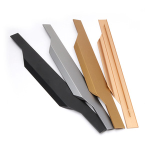 Quincaillerie d'ameublement en alliage d'aluminium Poignées de bordure pour armoires de cuisine Tiroirs Penderies-Design contemporain - Product Image 4