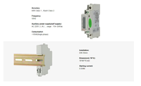 Medidor de Energía Monofásico Acrel ADL10, Modbus Rtu, Gestión de Energía para Gabinete de Distribución, Riel DIN, Pantalla LCD