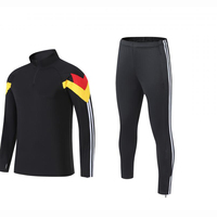 Jaket sepak bola poliester kustom olahraga cepat kering seragam sepak bola sublimasi ritsleting penuh