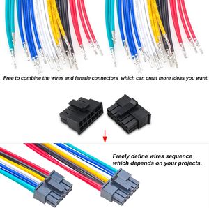 Yoeruyo สายรัดสายไฟ22 AWG Pre-crimped Molex <span class=keywords><strong>3</strong></span>.0mm แถวคู่2X1/<span class=keywords><strong>2</strong></span>/<span class=keywords><strong>3</strong></span>/4/5/6-PIN ตัวเครื่องทองแดง (MX3.0คู่) - Product Image 3