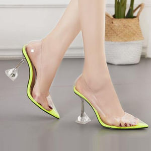 Escarpins de soirée, belles chaussures à talons hauts en PVC <span class=keywords><strong>Transparent</strong></span>, bout pointu, escarpins transparents, pour femmes, collection - Product Image 6