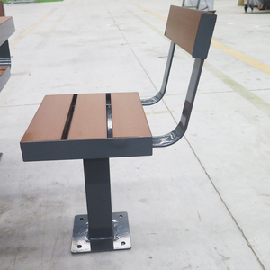 Juego de Mesa y Sillas de Acero para Patio de 4 Asientos Banca de Parque Restaurante Muebles de Exterior de Metal y Madera de Teca - Product Image 6