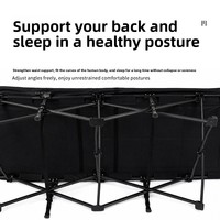 Neues Mehrstufig Einstellbares Metall-Klappbett Büro-Nickerchen Freizeit-Liegestuhl Outdoor Tragbares Campingbett Modern Minimalistisch Anpassbar