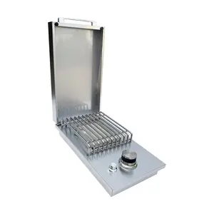 Buitenkeuken Duurzaam Bbq Gasgrill Ingebouwde Enkele Zijbrander Messing Brander Rookloze Grill