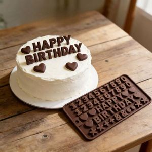 Rectangle Silicone Letter & Number Molds Reusable for Chocolate Candy Birthday Symbols <b>Cake</b> Cookies & Ice Cubes - Product Image 3
