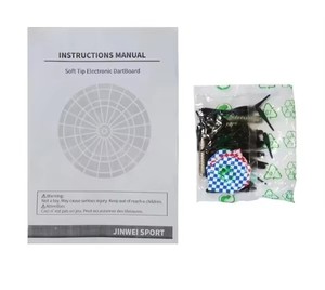 Jeu de fléchettes électronique de base en plastique multijoueur à gamme avancée avec affichage LED 12 fléchettes et 40 embouts de rechange - Product Image 5