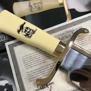 มีดโบวี่ RAM BOM แบบปรับแต่งได้ พร้อมใบมีดสแตนเลส ด้ามจับสีงาช้าง ซองมีดอุตสาหกรรม รองรับ DIY OEM/ODM - Product Image 3