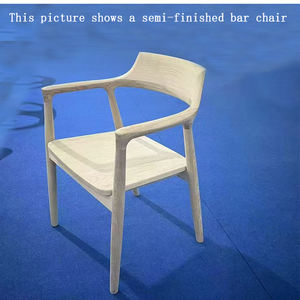 Nordic Modern Design Solid Wood <strong>Dining</strong> <strong>Chair</strong> with Armrests Minimalist Home and Hotel Reception <strong>Chair</strong> - Product Image 5