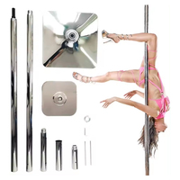 Barre de danse en acier avec hauteur réglable de 2235 à 2745 mm, barre de strip-tease de 45 mm de diamètre pour scène de club et entraînement intérieur pour débutants
