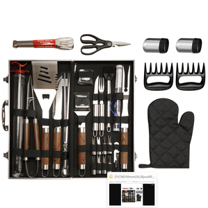 Ensemble d'outils de <span class=keywords><strong>barbecue</strong></span> portable 38 pièces avec étui de voyage en aluminium robuste, kit d'accessoires léger pour le camping et les pique-niques en plein air - Product Image 2