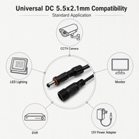 Connecteur de Cordon d'Alimentation Étanche DC Head 5521 – Prise Mâle-Femelle Pratique avec Contact en Cuivre pour Utilisation Extérieure