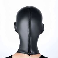 Jouets sexuels européens et américains Couvre-chef Bondage en latex naturel Masque buccal à ouverture oculaire Bouchon de bouche Jouet d'aspiration du nez Masque de tête en latex