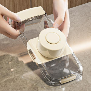 Cortador de Verduras Multifuncional de Acero Inoxidable para Cocina, Rallador, Cortador de Queso Transparente y Blanco Crema - Product Image 2