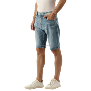 Summer New Men Fashion Stretch Causal Short Jeans Denim Shorts <b>Blue</b> Black Denim Swear Men's Shorts - Product Image 2