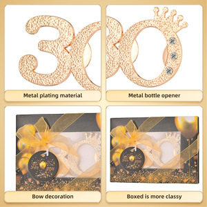 <span class=keywords><strong>30</strong></span> apribottiglie per 30th Birthday Party Favors 30th Anniversary Party Return Gifts/Gold and Black Theme Party Decoration - Product Image 4