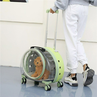 Vente en gros d'usine, chariot à roulettes transparent pour animaux de compagnie, poussette, transporteur pour chien, chat, voyage, utilisation en extérieur