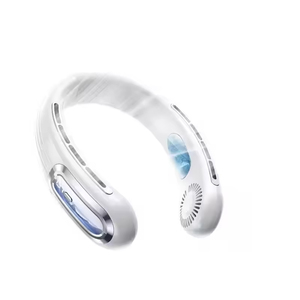 Ventilateur de cou USB pliable moderne et portable amélioré avec batterie 1200 mAh, faible bruit, affichage en anglais - Usage domestique - Product Image 1