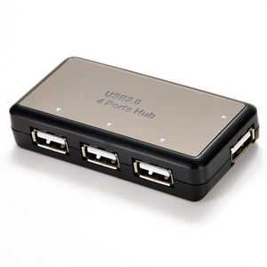 <b>USB</b> 2.0 4 Port <b>Hub</b> Plastic Desktop Expansion With Power Cable For Computer Peripherals - Product Image 2
