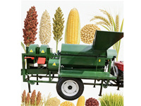 Batteuse multifonctionnelle diesel 12 CV à haute efficacité pour le traitement des céréales (sorgho, millet, maïs, soja) pour la récolte agricole HJ-950