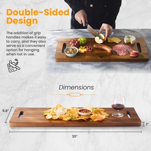 <span class=keywords><strong>Grande</strong></span> <span class=keywords><strong>planche</strong></span> de <span class=keywords><strong>charcuterie</strong></span> avec poignée <span class=keywords><strong>Planche</strong></span> à fromage en bois extra longue pour plateau de viande apéritifs de fête fruits - Product Image 4