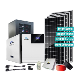 สถานีพลังงานแสงอาทิตย์ไฮบริดออฟกริด 10KW 100Ah สำหรับใช้ในบ้าน ระบบแผงโซลาร์เซลล์พร้อมแบตเตอรี่ 5KW  แบบพลังงานทดแทน มาตรฐาน CAN IP65 - Product Image 4