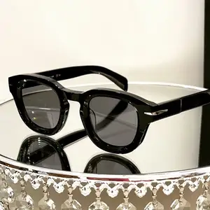 Premium High Quality Sun Glasses Vintage Retro Customized Luxury Eyewear Acetate Sunglasses Logo Thick Frames Polarized Shades