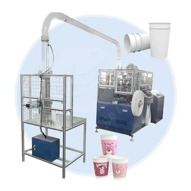 ORME, venta al por mayor, equipo de fabricación de tazas biodegradables automáticas, máquina para hacer tazas onduladas de papel de gran tamaño