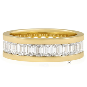 Anillo de Boda para Mujer con Diamante Cultivado en Laboratorio de 3.90 Quilates, 6.5 mm de Ancho, Oro de 14K, Joyería Fina Elegante, Anillo de Aniversario - Product Image 4