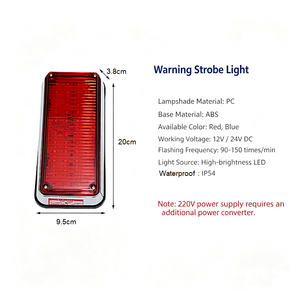 高輝度<span class=keywords><strong>LED</strong></span>点滅警告灯IP54防水赤青ストロボライト（セキュリティブース用） - Product Image 3