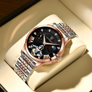 Reloj de Pulsera POEDAGAR 906 para Hombre, Nuevo, de Cuero Negro, Resistente al Agua, Luminoso, de Lujo, de Cuarzo - Product Image 1