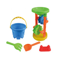 Bac à sable roue à eau kit d'outils de plage comprenant arrosoir moules sable plage jouets ensemble