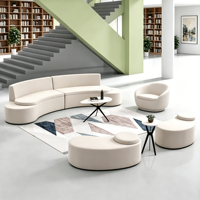Canapé de bureau modulaire incurvé |   Sièges en tissu durable pour hall d'hôtel et réception d'entreprise