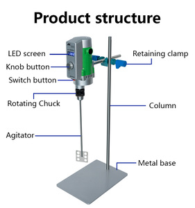 AN AM200S-H 30L 0,2kW Vertikaler Paddelmischer aus Edelstahl SS304 mit Integriertem Sanftanlauf Hochpräzises Mischen für Laboranwendungen - Product Image 6